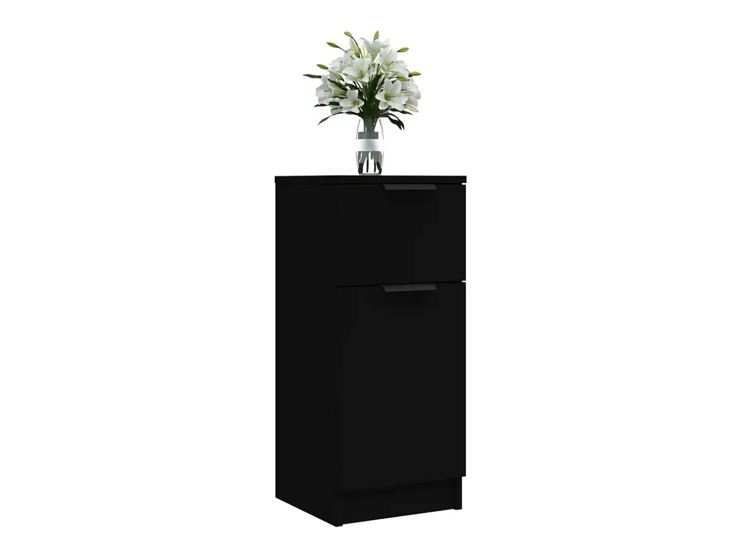 Aparador negro 30x30x70 cm madera contrachapada
