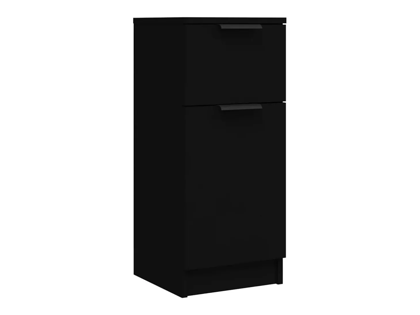 Aparador negro 30x30x70 cm madera contrachapada