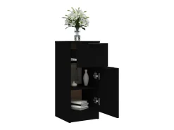 Aparador negro 30x30x70 cm madera contrachapada
