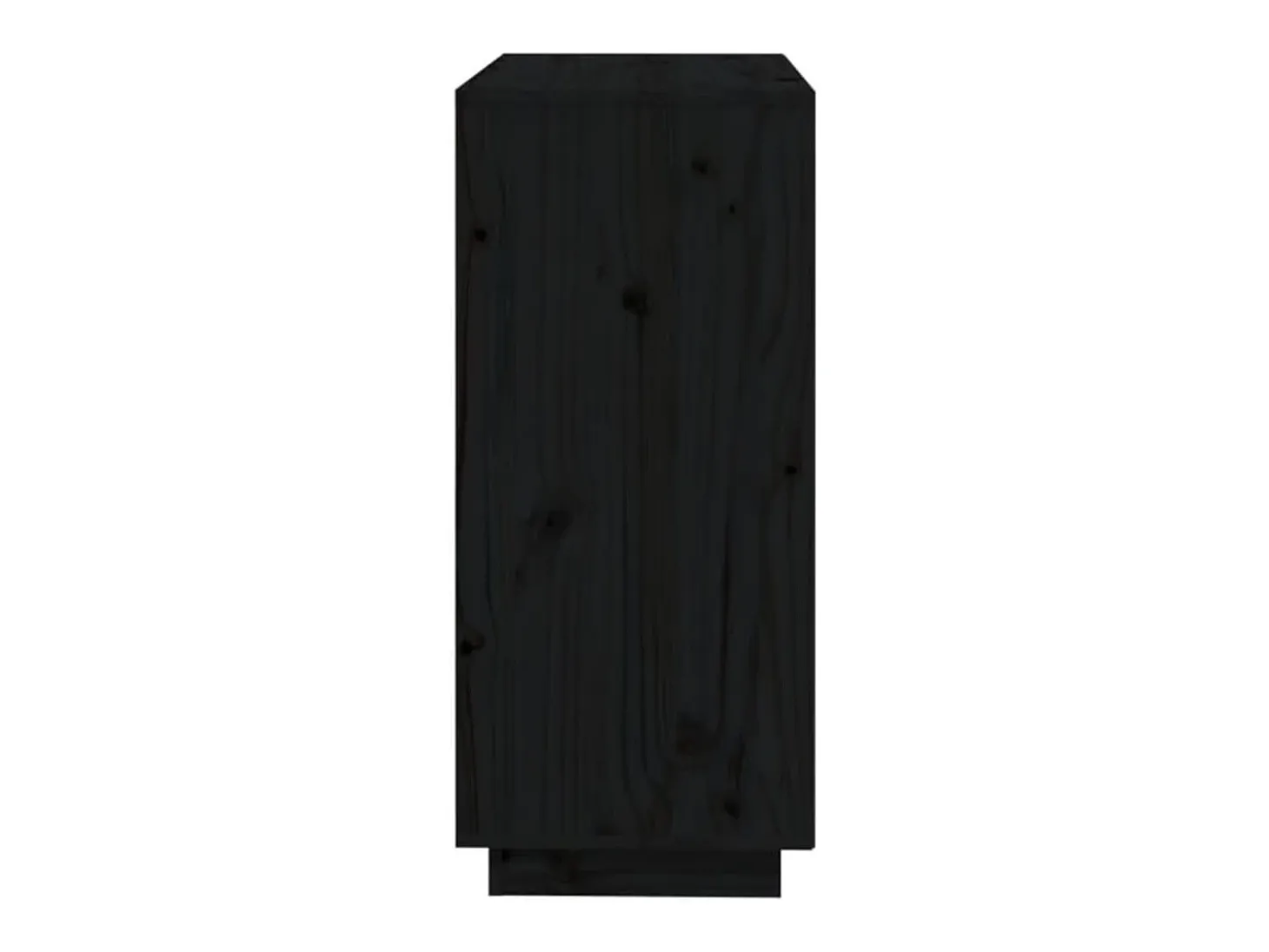 Aparador negro 74x35x80 cm madera maciza de pino