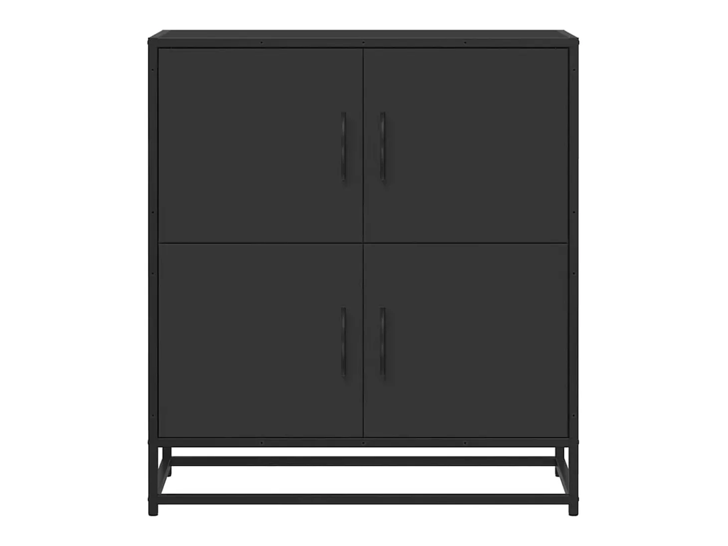 Aparador negro 68x35x76 cm madera contrachapada