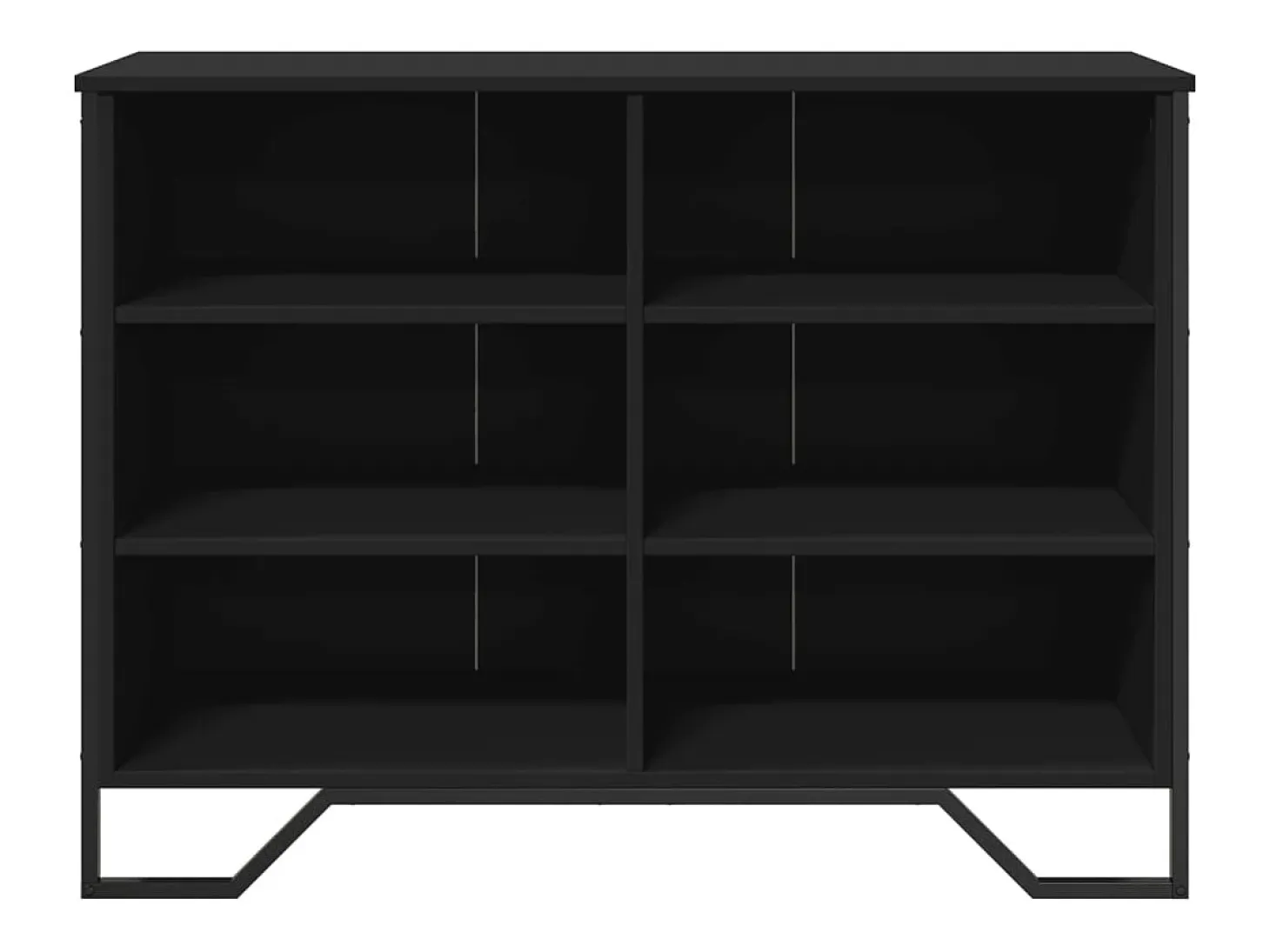 Aparador negro 101x35,5x74,5 cm madera de ingeniería