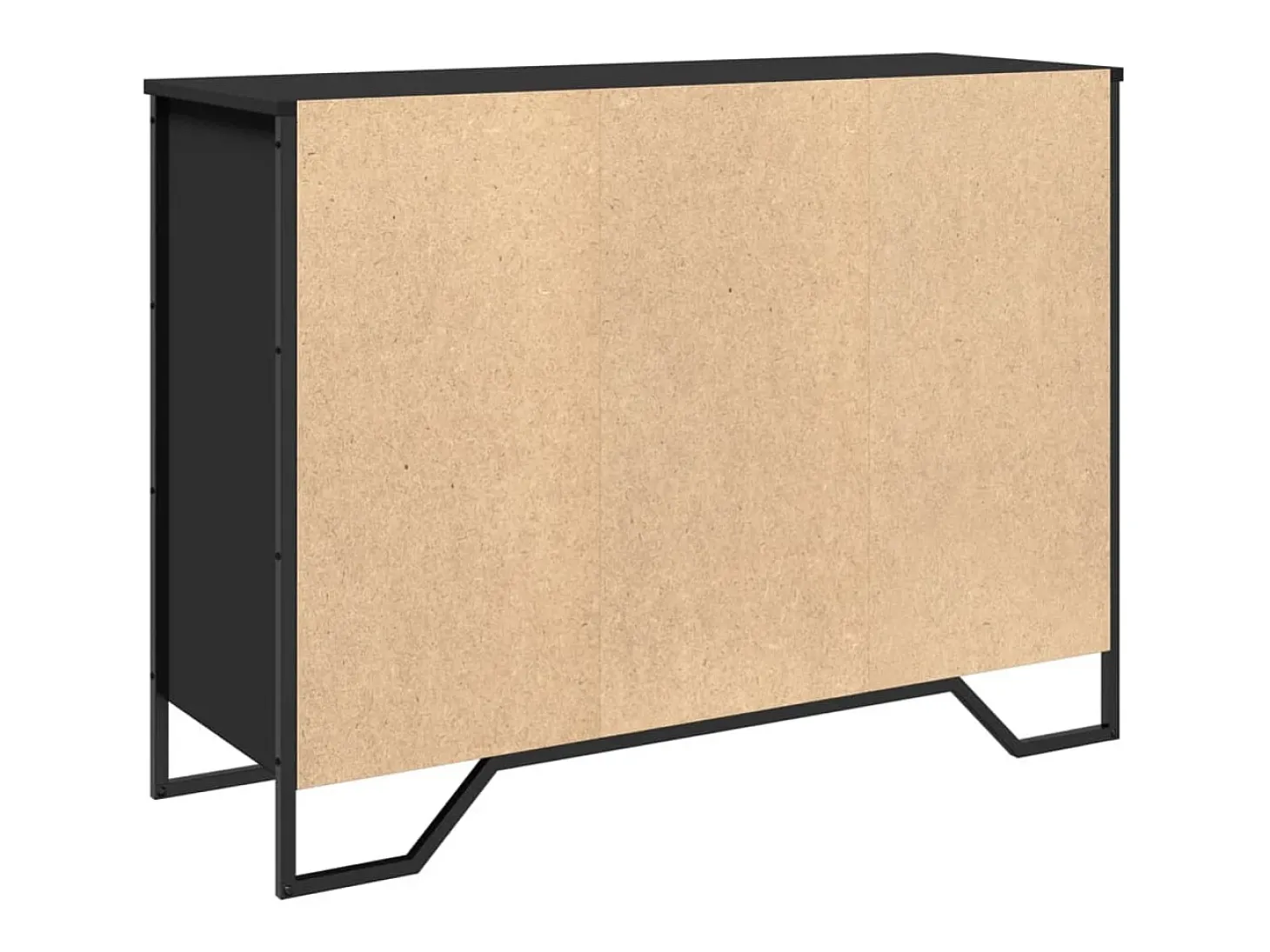 Aparador negro 101x35,5x74,5 cm madera de ingeniería