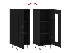 Aparador negro 34,5x34x90 cm Madera de ingeniería