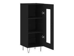 Aparador negro 34,5x34x90 cm Madera de ingeniería