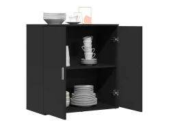 Aparador negro 79x38x80 cm madera contrachapada