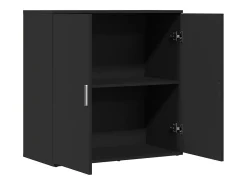 Aparador negro 79x38x80 cm madera contrachapada