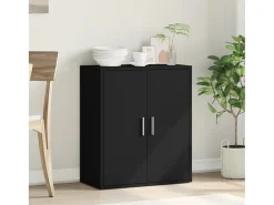 Aparador negro 79x38x80 cm madera contrachapada