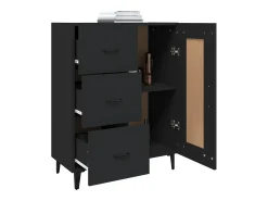 Aparador negro 69,5x34x90 cm Madera de ingeniería