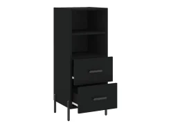 Aparador negro 34,5x34x90 cm Madera de ingeniería