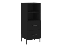 Aparador negro 34,5x34x90 cm Madera de ingeniería