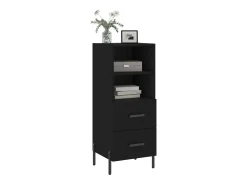 Aparador negro 34,5x34x90 cm Madera de ingeniería