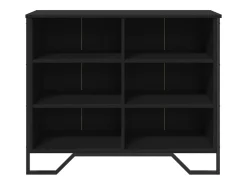 Aparador negro 91x35,5x74,5 cm madera de ingeniería