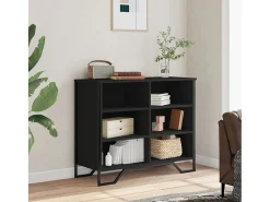 Aparador negro 91x35,5x74,5 cm madera de ingeniería