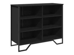 Aparador negro 91x35,5x74,5 cm madera de ingeniería