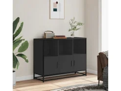 Aparador negro 100x35x76 cm madera de ingeniería