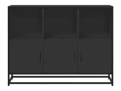 Aparador negro 100x35x76 cm madera de ingeniería
