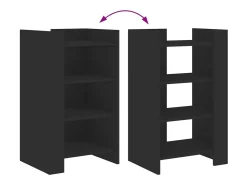 Aparador negro 45x35x75 cm madera de ingeniería