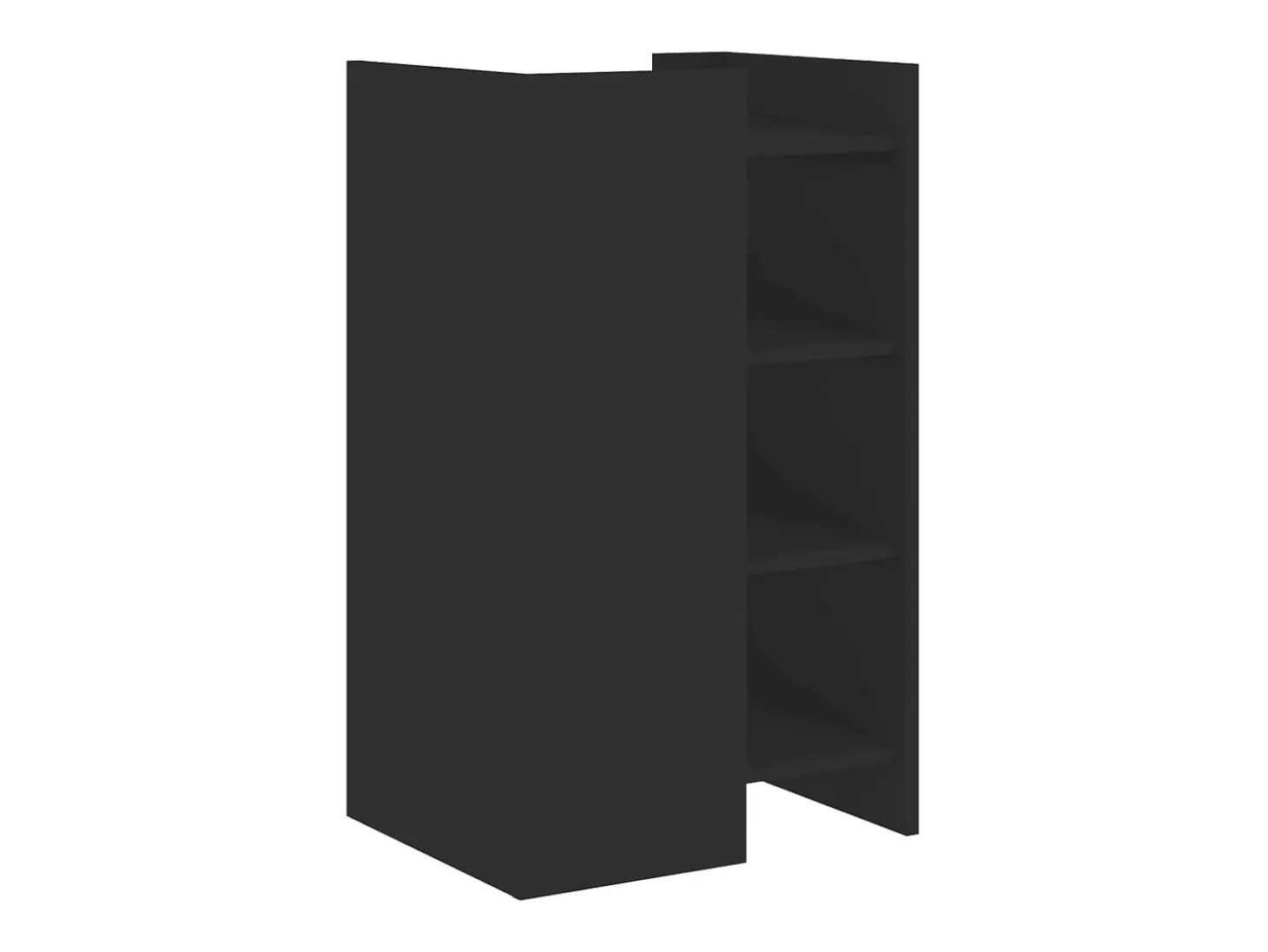 Aparador negro 45x35x75 cm madera de ingeniería