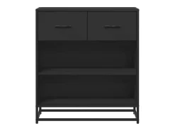 Aparador negro 68x35x76 cm madera contrachapada