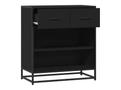 Aparador negro 68x35x76 cm madera contrachapada