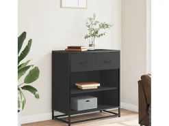 Aparador negro 68x35x76 cm madera contrachapada