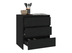 Aparador negro 70x41x75 cm Madera de ingeniería