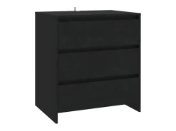 Aparador negro 70x41x75 cm Madera de ingeniería