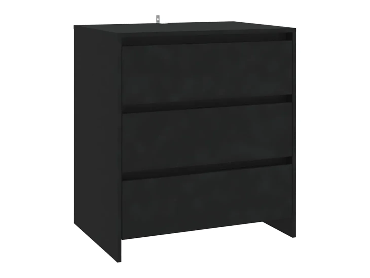 Aparador negro 70x41x75 cm Madera de ingeniería