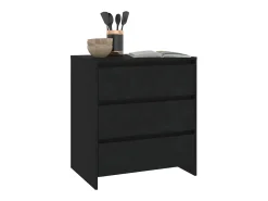 Aparador negro 70x41x75 cm Madera de ingeniería
