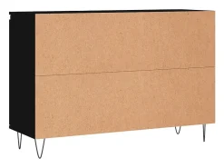 Aparador negro 104x35x70 cm madera contrachapada