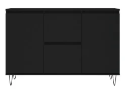 Aparador negro 104x35x70 cm madera contrachapada
