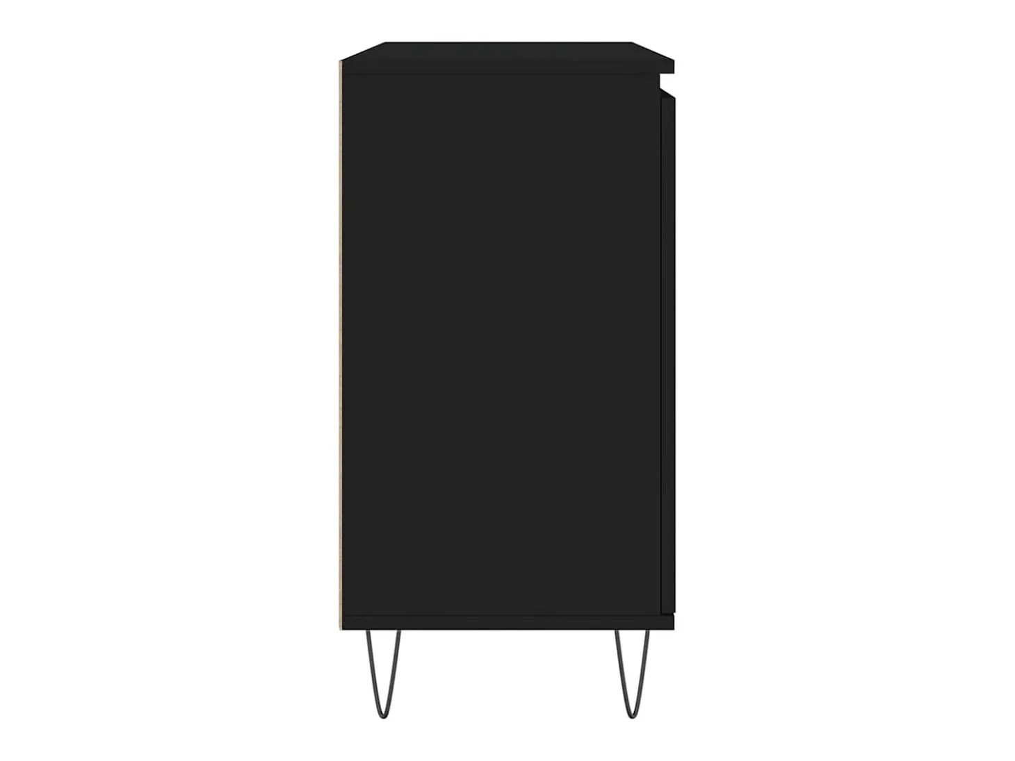 Aparador negro 104x35x70 cm madera contrachapada