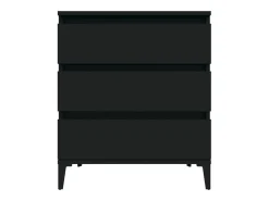 Aparador negro 60x35x70 cm Madera de ingeniería