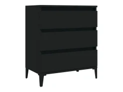 Aparador negro 60x35x70 cm Madera de ingeniería