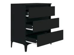 Aparador negro 60x35x70 cm Madera de ingeniería