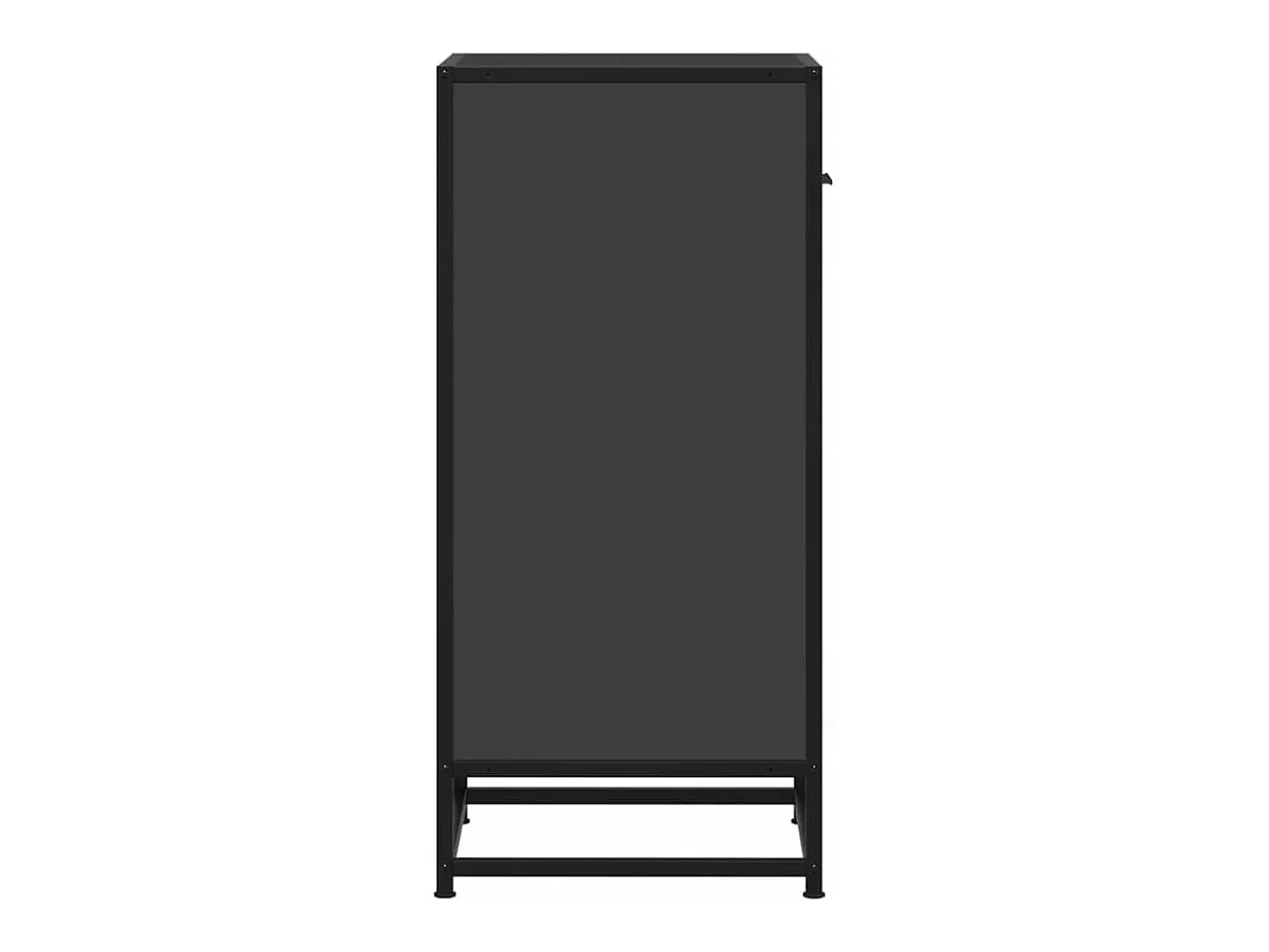Aparador negro 35,5x35x76 cm madera contrachapada y metal