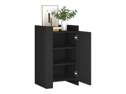 Aparador negro 45x35x75 cm madera de ingeniería