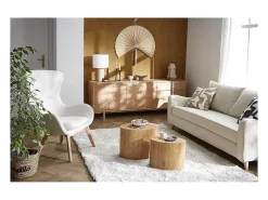 Aparador nórdico de madera clara 195 cm SID