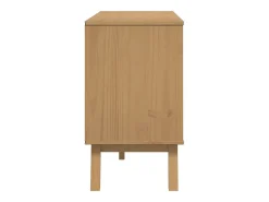Aparador OLDEN blanco y marrón 114x43x73,5 cm madera maciza de pino