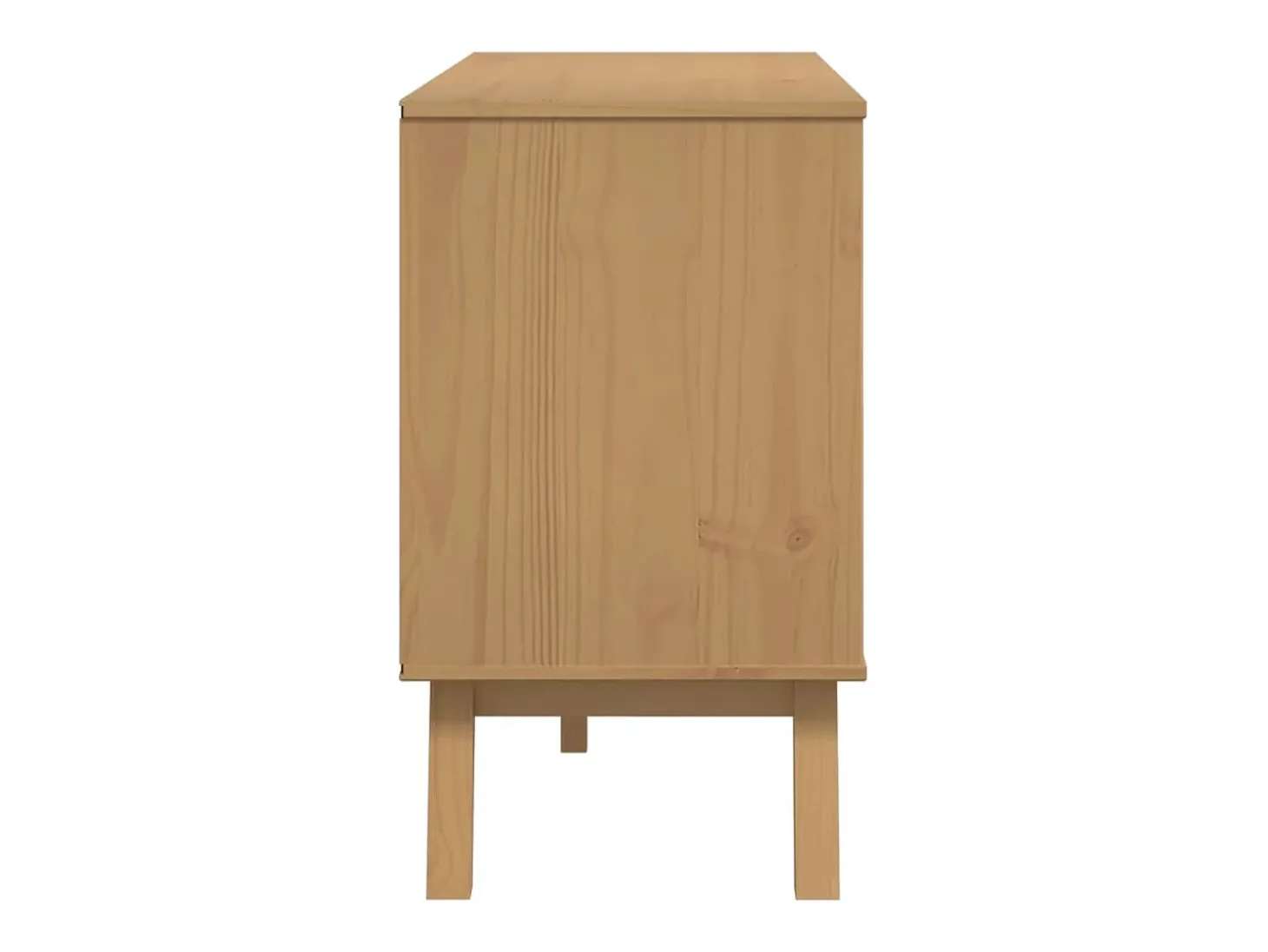 Aparador OLDEN blanco y marrón 114x43x73,5 cm madera maciza de pino