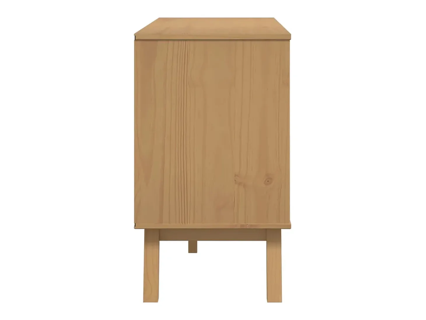 Aparador OLDEN blanco y marrón 114x43x73,5 cm madera maciza de pino