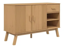 Aparador OLDEN madera maciza de pino marrón 114x43x73,5 cm ES541599