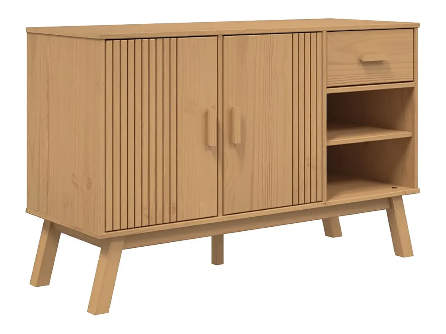 Aparador OLDEN madera maciza de pino marrón 114x43x73,5 cm ES541599