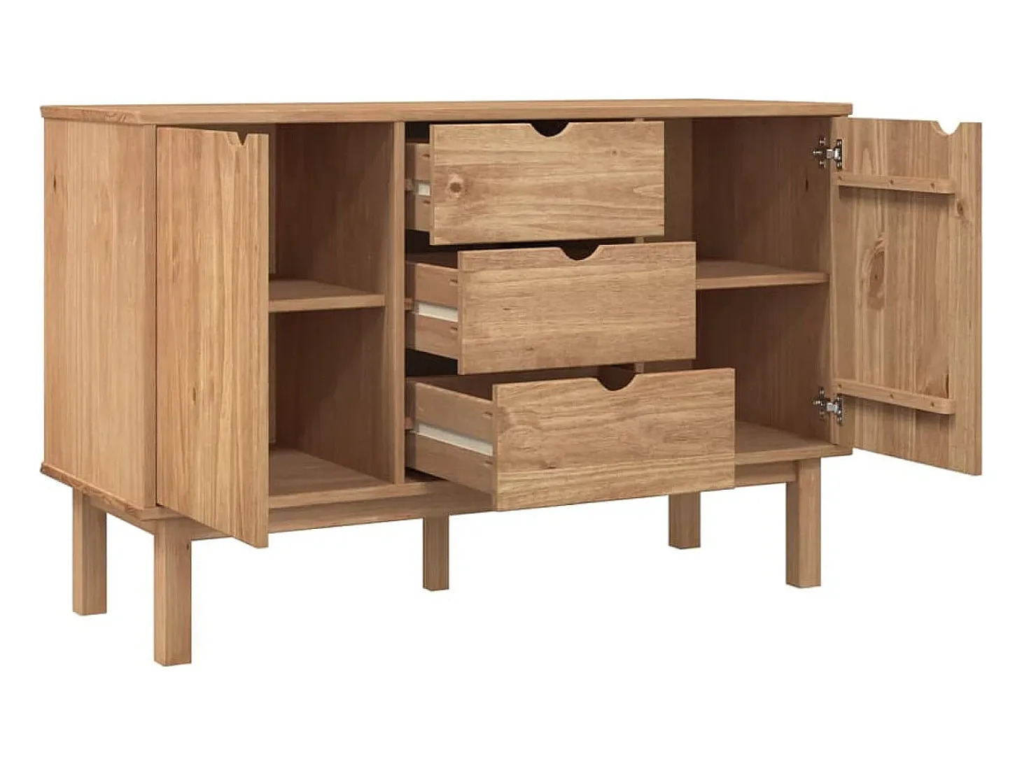 Aparador OTTA madera maciza pino 113,5x43x73 cm