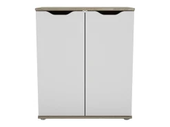 Aparador Parc 2 puertas estante roble sonoma/blanco mate 66.6x78.7x38 cm