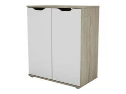 Aparador Parc 2 puertas estante roble sonoma/blanco mate 66.6x78.7x38 cm