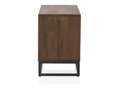 Aparador pequeno de madera de mango maciza y base metálica
