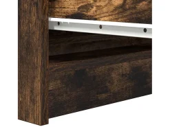 Aparador roble ahumado 100x35x99 cm madera de ingeniería