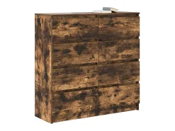 Aparador roble ahumado 100x35x99 cm madera de ingeniería
